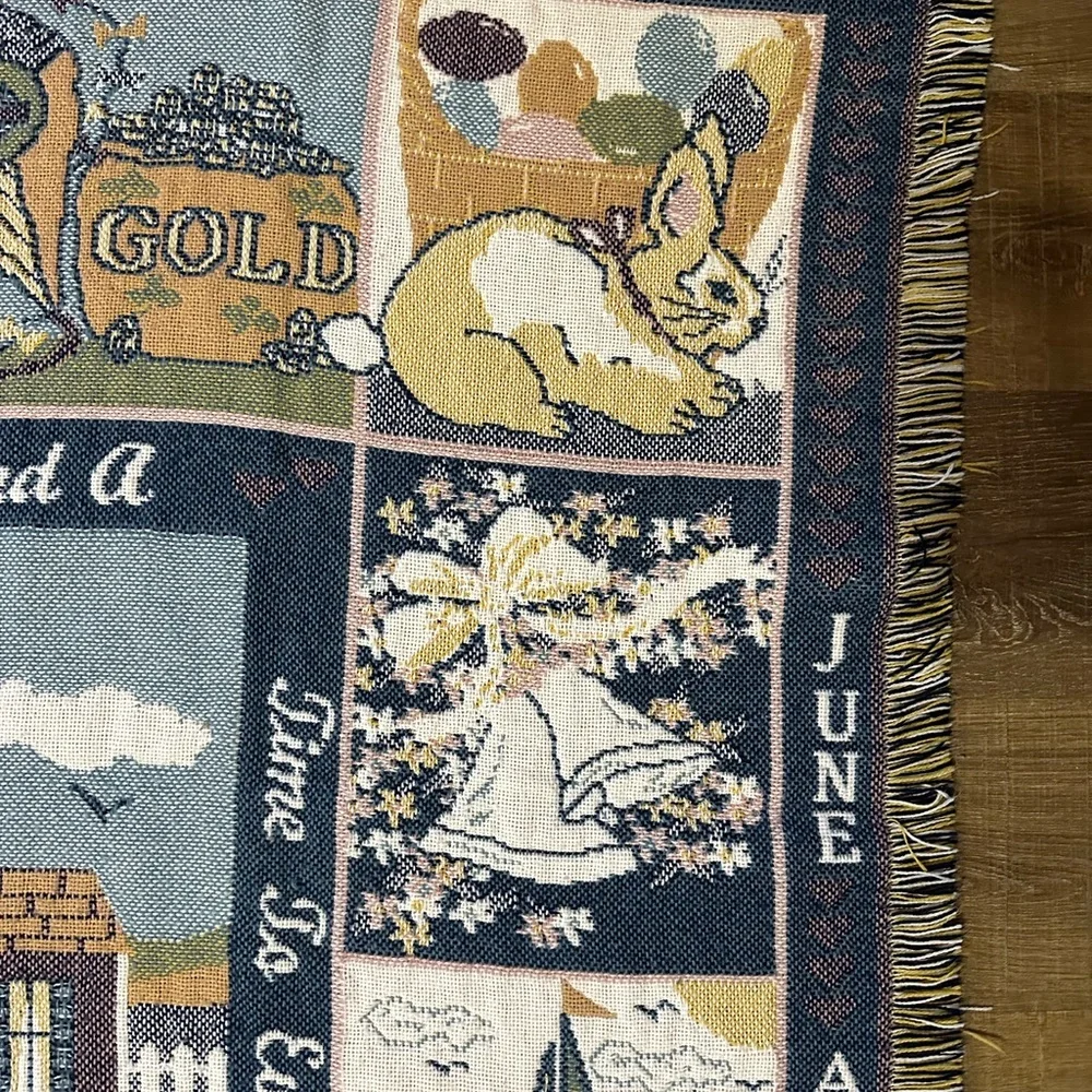 Seasonal Vintage Home Interior l Holiday Tapestry Blanket